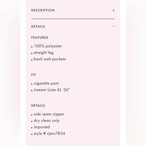 Kate Spade black polished cigarette pants - Picture 3 of 6